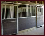 Freestanding Horse Stall with blanket bar